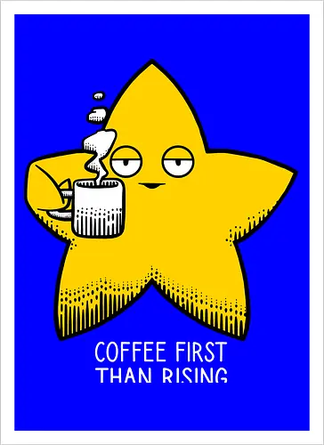 Rising star - Rising star, Coffee, Star - Artprint
