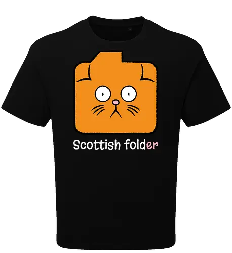 Scottish Folder - Cat, Cats, Folder, Scottish Fold - Oversize T-Shirt