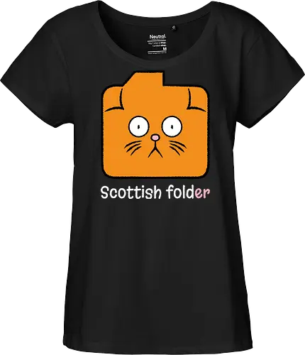 Scottish Folder - Cat, Cats, Folder, Scottish Fold - Fairtrade Girl Shirt