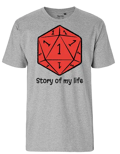 Story of my life - Dice, Self-irony, Board games - Fairtrade T-Shirt