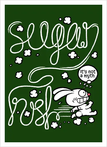 Sugar rush - Sugar rush, Sweets, Rabbit, Rabbit, Sugar - Artprint