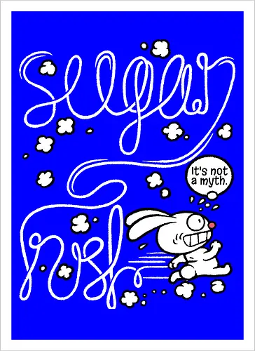 Sugar rush - Sugar rush, Sweets, Rabbit, Rabbit, Sugar - Artprint