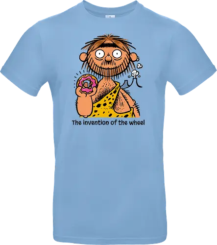 The invention of the wheel - Donut, Sweet, Caveman, Wheel - Standard T-Shirt