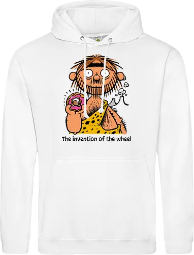 The invention of the wheel - Donut, Sweet, Caveman, Wheel - Standard Hoodie