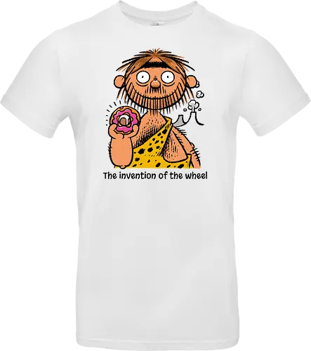 The invention of the wheel - Donut, Sweet, Caveman, Wheel - Standard T-Shirt