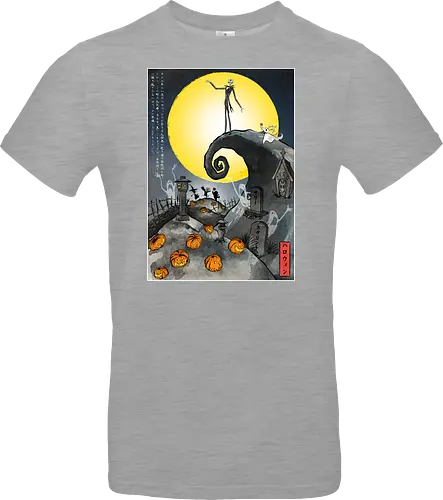 The Pumpkin in Japan - halloween, jack skeleton, zero, Nightmare, japan, japanese art, pumpkins, ghost - Standard T-Shirt