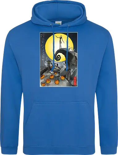 The Pumpkin in Japan - halloween, jack skeleton, zero, Nightmare, japan, japanese art, pumpkins, ghost - Standard Hoodie