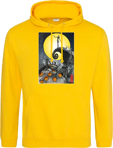 The Pumpkin in Japan - halloween, jack skeleton, zero, Nightmare, japan, japanese art, pumpkins, ghost - Standard Hoodie