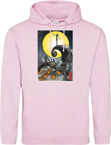 The Pumpkin in Japan - halloween, jack skeleton, zero, Nightmare, japan, japanese art, pumpkins, ghost - Standard Hoodie