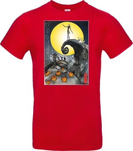 The Pumpkin in Japan - halloween, jack skeleton, zero, Nightmare, japan, japanese art, pumpkins, ghost - Standard T-Shirt