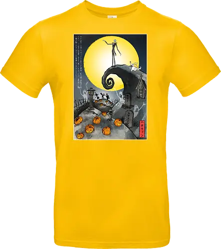 The Pumpkin in Japan - halloween, jack skeleton, zero, Nightmare, japan, japanese art, pumpkins, ghost - Standard T-Shirt