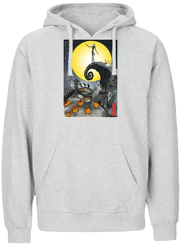 The Pumpkin in Japan - halloween, jack skeleton, zero, Nightmare, japan, japanese art, pumpkins, ghost - Fairtrade Hoodie