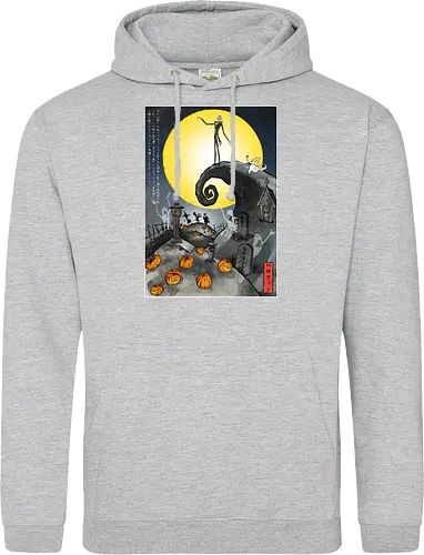 The Pumpkin in Japan - halloween, jack skeleton, zero, Nightmare, japan, japanese art, pumpkins, ghost - Standard Hoodie