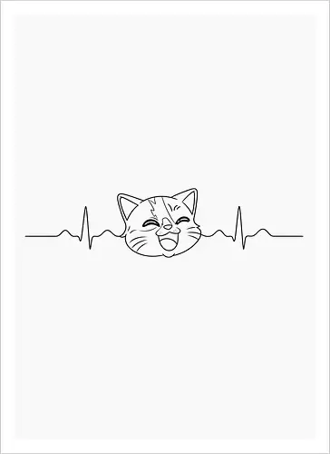 EKG Smilow - Smilow, Twitch, Streamer, Katze, Chaos, Liebe, Herz - Artprint
