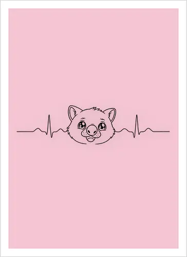 EKG Wolims - Smilow, Twitch, Streamer, Katze, Chaos, Liebe, Herz - Artprint