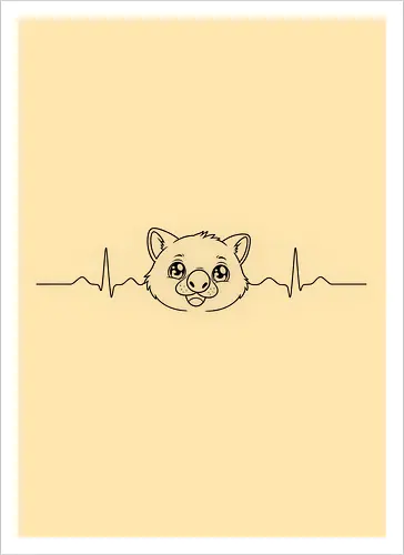 EKG Wolims - Smilow, Twitch, Streamer, Katze, Chaos, Liebe, Herz - Artprint