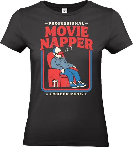 Professional Movie Napper - movie lover, cinema, couch potato, film, funny, funny quote, funnytee, hollywood, movie fan, nap lover, napping, popcorn, sarcasm, sleep, tired - Standard T-Shirt (Women)