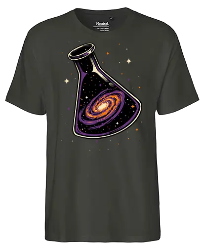 Galaxy Science Flask - Galaxy, Space, Astronaut, Astronomer, Astrophysicist, Astronomy, Science, Science Is Magic, Black Hole, Solar System, Stem, Solar, Steam, Research, Physicist, Physics, Technology, Engineer, Engineering, Studying, Study, Scientist, Science, Scientific, Scientists - Fairtrade T-Shirt