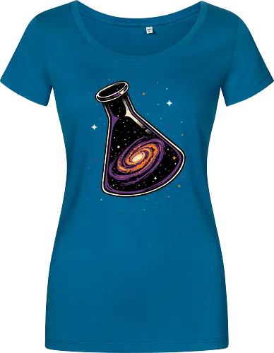 Galaxy Science Flask - Galaxy, Space, Astronaut, Astronomer, Astrophysicist, Astronomy, Science, Science Is Magic, Black Hole, Solar System, Stem, Solar, Steam, Research, Physicist, Physics, Technology, Engineer, Engineering, Studying, Study, Scientist, Science, Scientific, Scientists - Women T-Shirt