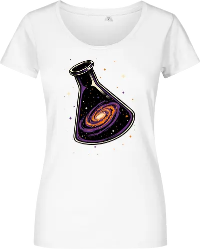 Galaxy Science Flask - Galaxy, Space, Astronaut, Astronomer, Astrophysicist, Astronomy, Science, Science Is Magic, Black Hole, Solar System, Stem, Solar, Steam, Research, Physicist, Physics, Technology, Engineer, Engineering, Studying, Study, Scientist, Science, Scientific, Scientists - Women T-Shirt