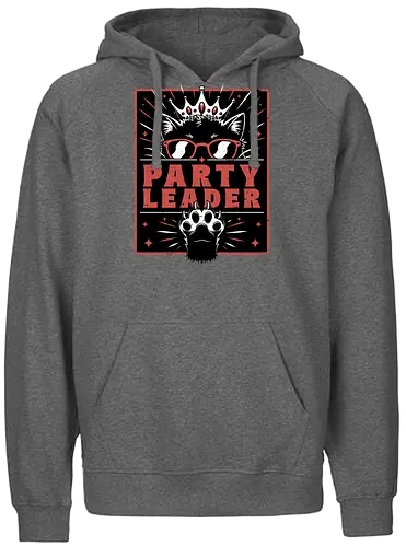 Dungeon Crawler Cat Leader - Post Apocalyptic, Apocalyptic Cats, Postapocalypse, Post-apocalypse, Poster, Books, Book, Crawler, Dungeon Crawler, Party, Crew, Gang, Team, Leadership, Leader, Crown, Nerd, Geek, Fantasy, Adventure, Rpg, Litrpg, Book, Books, Bookworm, Science Fantasy, Science Fiction, Scifi, Cat, Pet, Donut, Funny, Post-apocalyptic, Apocalypse - Fairtrade Hoodie