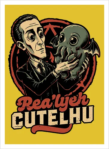 Lovecraft Baby Cthulhu - Dark Fantasy, Dark, Fantasy, Adventure, Ritual, Dark Ritual, Fun, Funny, Cool, Cute, Awesome, Adorable, Baby, Cat, Cosmic, Cosmic Horror, Horror, Classic Horror, Book, Books, Cute Animals, Cute Creepy, Cute Animal, Creepy, Spooky, Spooky Season, Scary, Scary Cute, Scary Art, Scary Monster, Cute Pets, Hp Lovecraft, Lovecraftian, Lovecraft, H.p. Lovecraft, H P Lovecraft, Cthulhu, Call Of Cthulhu, Cthulhu Mythos, Rlyeh, Little - Artprint