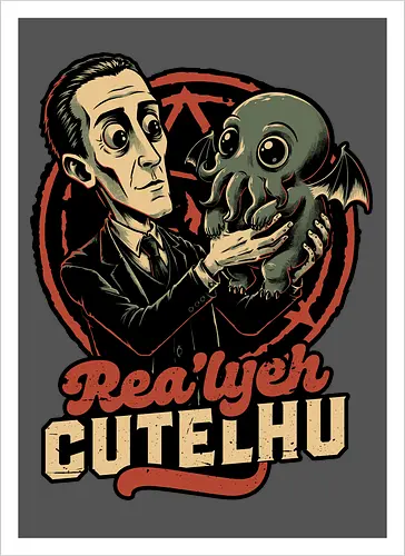 Lovecraft Baby Cthulhu - Dark Fantasy, Dark, Fantasy, Adventure, Ritual, Dark Ritual, Fun, Funny, Cool, Cute, Awesome, Adorable, Baby, Cat, Cosmic, Cosmic Horror, Horror, Classic Horror, Book, Books, Cute Animals, Cute Creepy, Cute Animal, Creepy, Spooky, Spooky Season, Scary, Scary Cute, Scary Art, Scary Monster, Cute Pets, Hp Lovecraft, Lovecraftian, Lovecraft, H.p. Lovecraft, H P Lovecraft, Cthulhu, Call Of Cthulhu, Cthulhu Mythos, Rlyeh, Little - Artprint