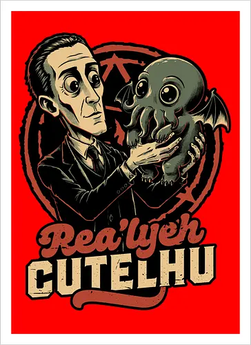 Lovecraft Baby Cthulhu - Dark Fantasy, Dark, Fantasy, Adventure, Ritual, Dark Ritual, Fun, Funny, Cool, Cute, Awesome, Adorable, Baby, Cat, Cosmic, Cosmic Horror, Horror, Classic Horror, Book, Books, Cute Animals, Cute Creepy, Cute Animal, Creepy, Spooky, Spooky Season, Scary, Scary Cute, Scary Art, Scary Monster, Cute Pets, Hp Lovecraft, Lovecraftian, Lovecraft, H.p. Lovecraft, H P Lovecraft, Cthulhu, Call Of Cthulhu, Cthulhu Mythos, Rlyeh, Little - Artprint