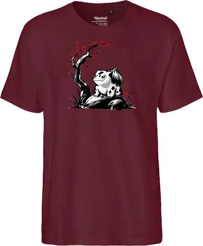 Grass-type sumi e - video games, gamer, gaming, sumi e, sakura, Starter, retro, cute, Pocket - Fairtrade T-Shirt