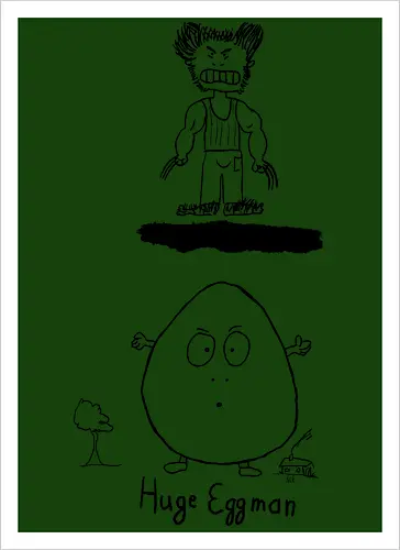 Huge Eggman - albern, Film, Superhero - Artprint