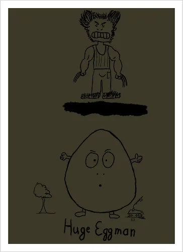 Huge Eggman - albern, Film, Superhero - Artprint