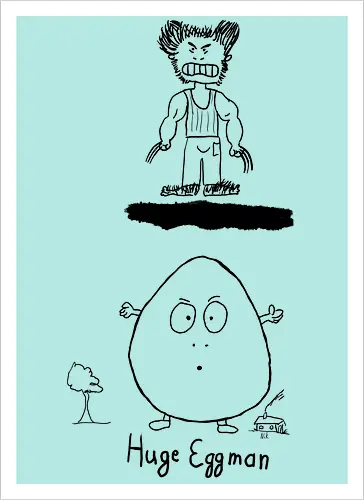 Huge Eggman - albern, Film, Superhero - Artprint