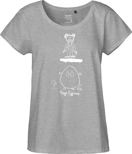 Huge Eggman, helle Version - albern, Film, Superhero - Fairtrade Girl Shirt