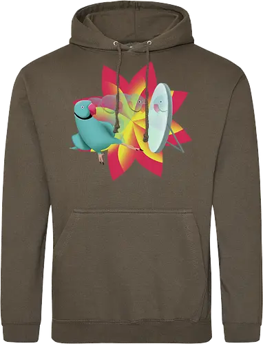 Schönling - Halsbandsittich, Papagei, Parrot, Sittich, Idian Ringeck, Birb, Pet, Haustier, Parakeet - Standard Hoodie