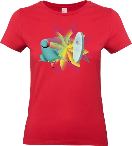 Schönling - Halsbandsittich, Papagei, Parrot, Sittich, Idian Ringeck, Birb, Pet, Haustier, Parakeet - Standard T-Shirt (Women)