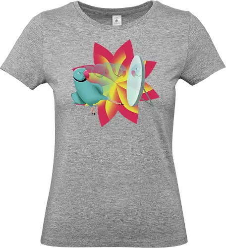 Schönling - Halsbandsittich, Papagei, Parrot, Sittich, Idian Ringeck, Birb, Pet, Haustier, Parakeet - Standard T-Shirt (Women)