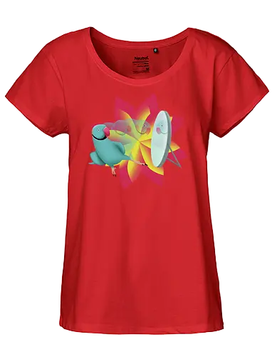 Schönling - Halsbandsittich, Papagei, Parrot, Sittich, Idian Ringeck, Birb, Pet, Haustier, Parakeet - Fairtrade Girl Shirt