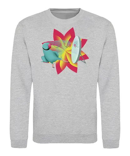 Schönling - Halsbandsittich, Papagei, Parrot, Sittich, Idian Ringeck, Birb, Pet, Haustier, Parakeet - Sweatshirt
