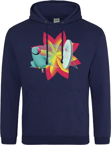 Schönling - Halsbandsittich, Papagei, Parrot, Sittich, Idian Ringeck, Birb, Pet, Haustier, Parakeet - Standard Hoodie