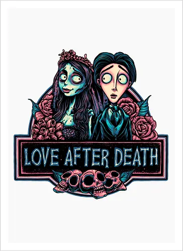 Love after Death - Love, Horror, Halloween, Lovers, death, animation, family, fantasy, movie - Artprint