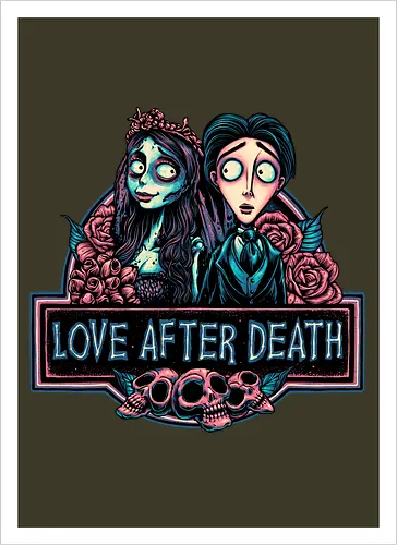 Love after Death - Love, Horror, Halloween, Lovers, death, animation, family, fantasy, movie - Artprint