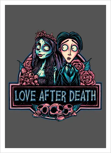 Love after Death - Love, Horror, Halloween, Lovers, death, animation, family, fantasy, movie - Artprint