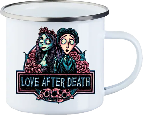 Love after Death - Love, Horror, Halloween, Lovers, death, animation, family, fantasy, movie - Enamel Mug