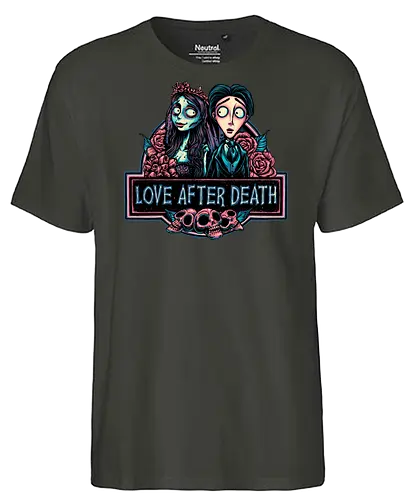Love after Death - Love, Horror, Halloween, Lovers, death, animation, family, fantasy, movie - Fairtrade T-Shirt