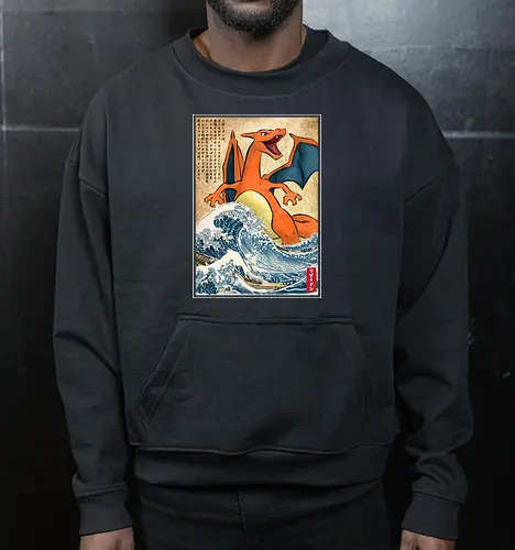 Fire and Flying in Japan - Cropped Sweatshirt