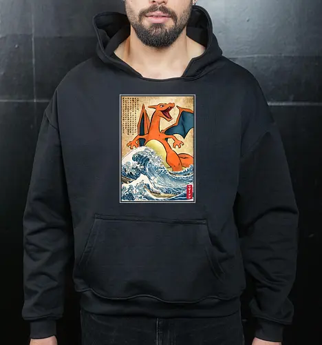 Fire and Flying in Japan - Cropped Hoodie