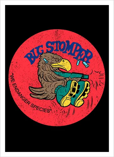 Bug Stomper - aliens, 80s, alien, colonial marines, facehugger, horror, lv 426, nostromo, retro, ripley, sci fi, science fiction, space, weyland yutani, xenomorph - Artprint
