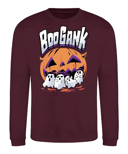 boo gank - halloween, pumpkin, scary, creepy, comedy, horror, boo, funny, ghost, trickortreat, cute, beautiful, spooky, happy, ghost, colorful - Sweatshirt