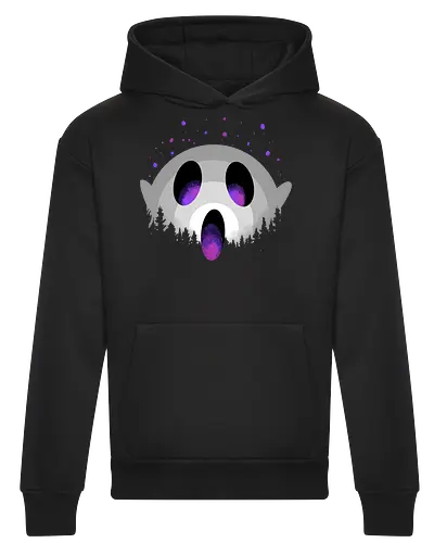 midnight boo - halloween, pumpkin, scary, creepy, comedy, horror, boo, funny, ghost, trickortreat, cute, beautiful, spooky, happy, ghost, colorful - Heavyweight Hoodie