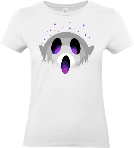 midnight boo - halloween, pumpkin, scary, creepy, comedy, horror, boo, funny, ghost, trickortreat, cute, beautiful, spooky, happy, ghost, colorful - Standard T-Shirt (Women)